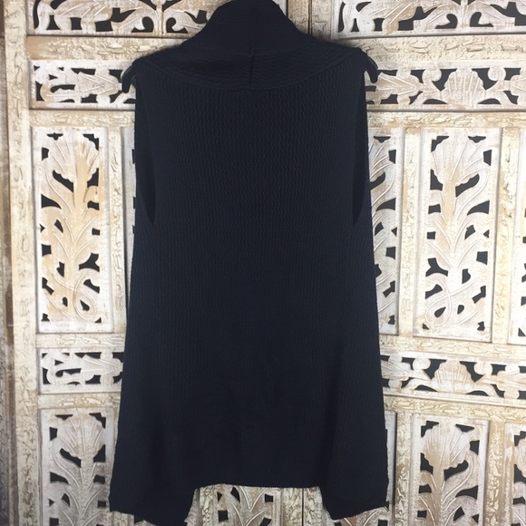 Coldwater Creek Cotton Knit Long Open Sweater Vest - Picture 2 of 6